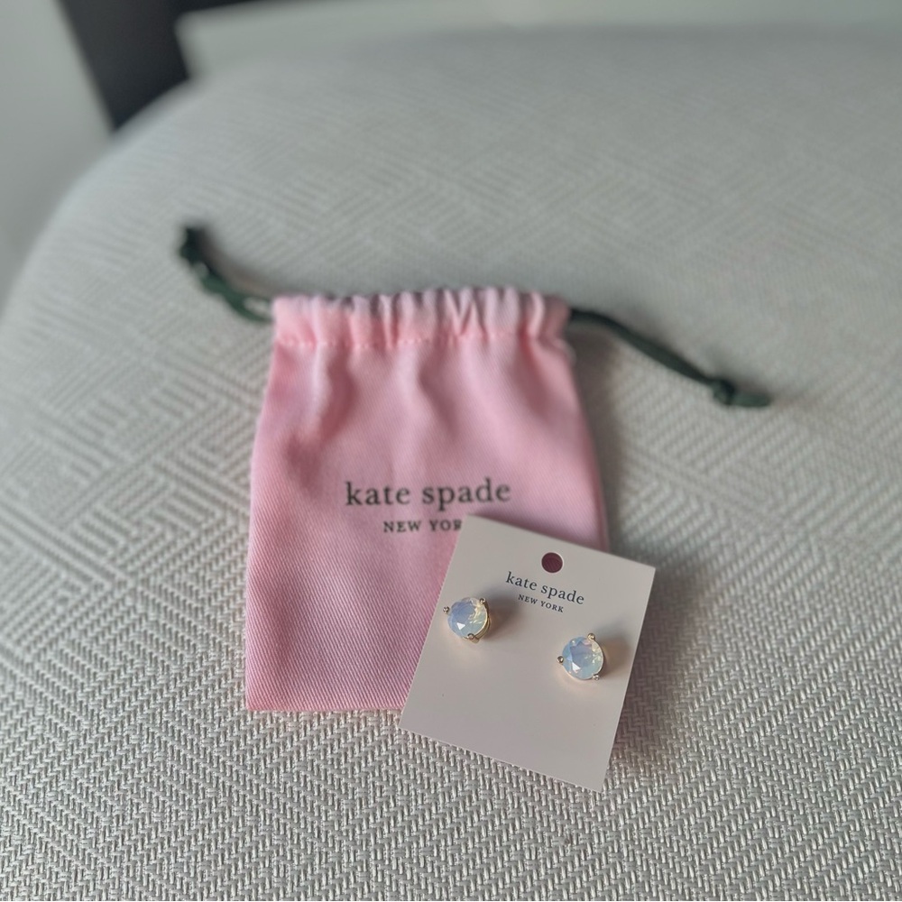 Kate Spade Crystal Stud Earrings – NWT + Dust Bag